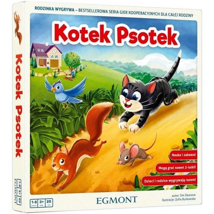 Társasjáték, Egmont, Kitty Psotek, +3 év, Többszínű