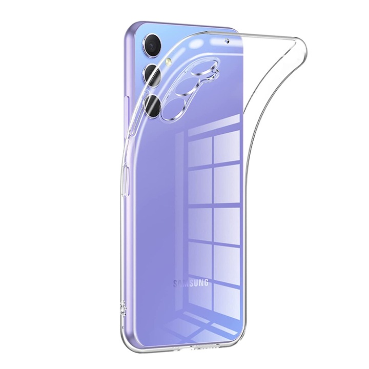 Husa de protectie compatibila cu Samsung Galaxy A54 5G, TPU, Slim Design, Protectie camera, Transparent