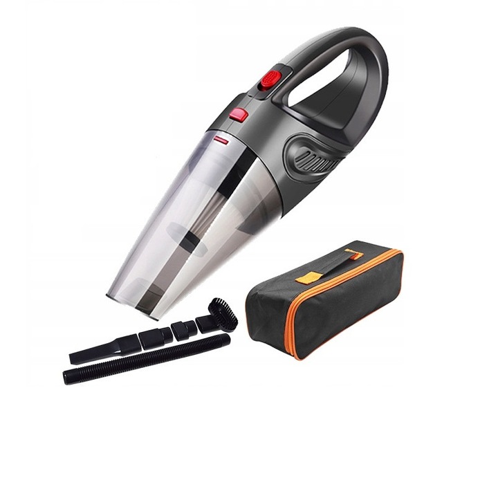 Aspirator portabil auto, 12V, Negru