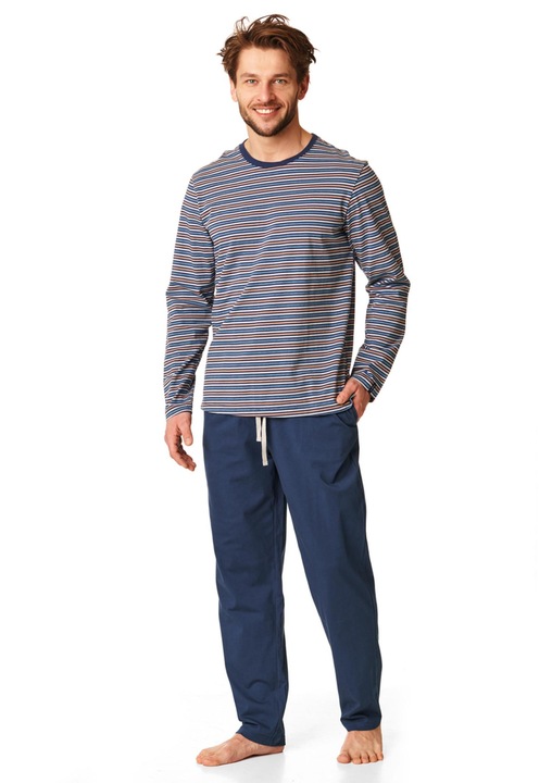 Ferfi pizsama, kulcs, pamut, Többszínű