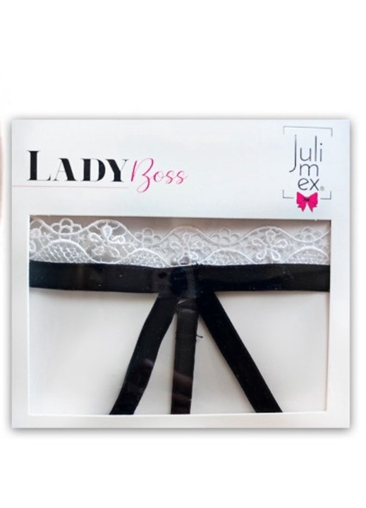 Guler decorativ, Julimex, Nailon, Negru, Marime universala