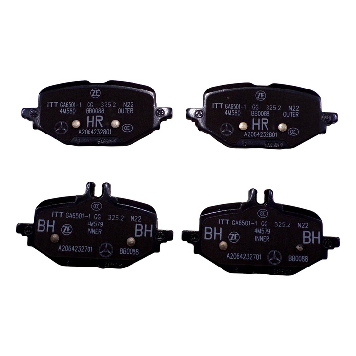 Hátsó fékbetétek, Mercedes-Benz, Kompatibilis MERCEDES W206/W214