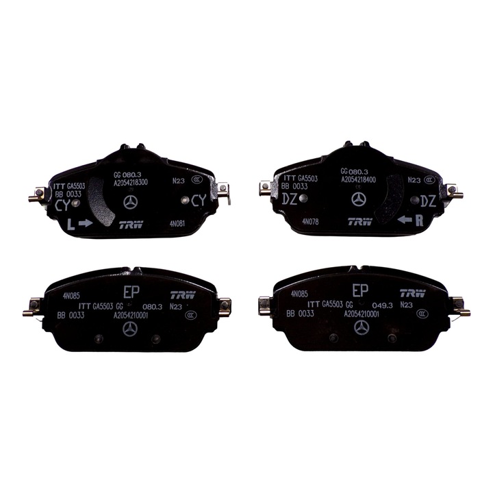 Első fékbetétek, Mercedes-Benz, Kompatibilis MERCEDES W205/W21/ W238