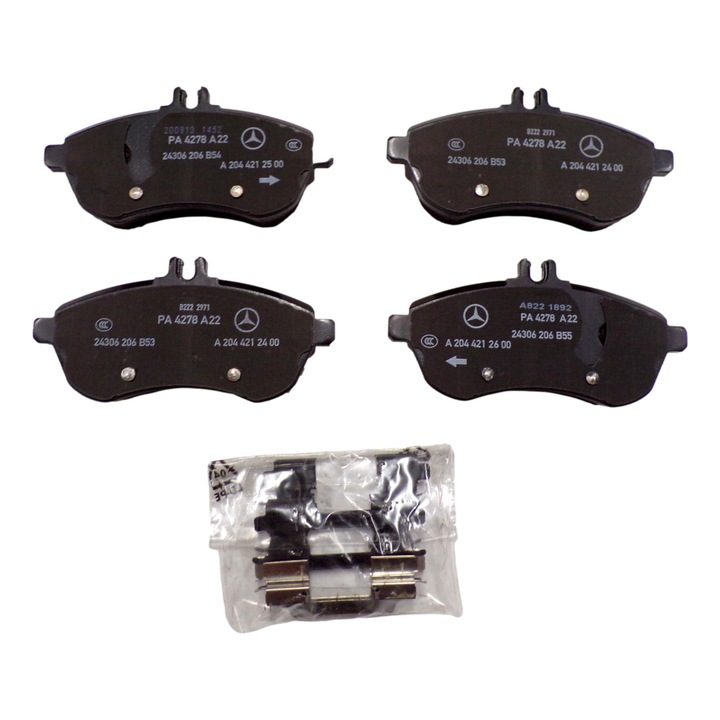 Első fékbetétek, Mercedes-Benz, Kompatibilis MERCEDES C OSZTÁLY W204