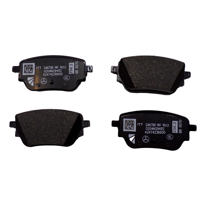 Hátsó fékbetétek, Mercedes-Benz, Kompatibilis MERCEDES CLASS C118/CLASS A W177/GLA W247
