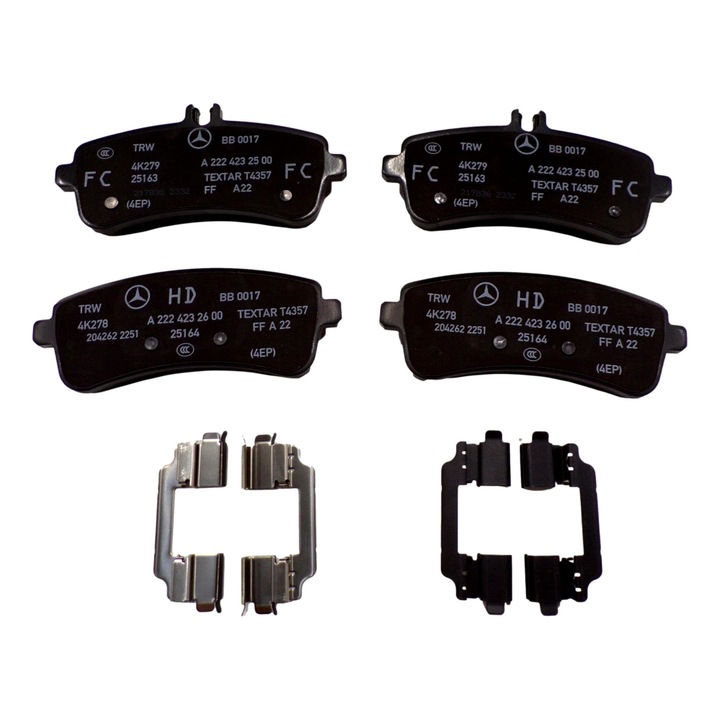 Hátsó fékbetétek, Mercedes-Benz, Kompatibilis MERCEDES CLASS S Coupe W217/AMG GT W190