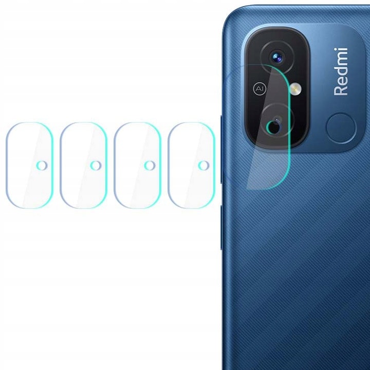Protectie lentila 3mk pentru Xiaomi Redmi 12C, set 4 bucati, 7H duritate, 0.2mm, transparent