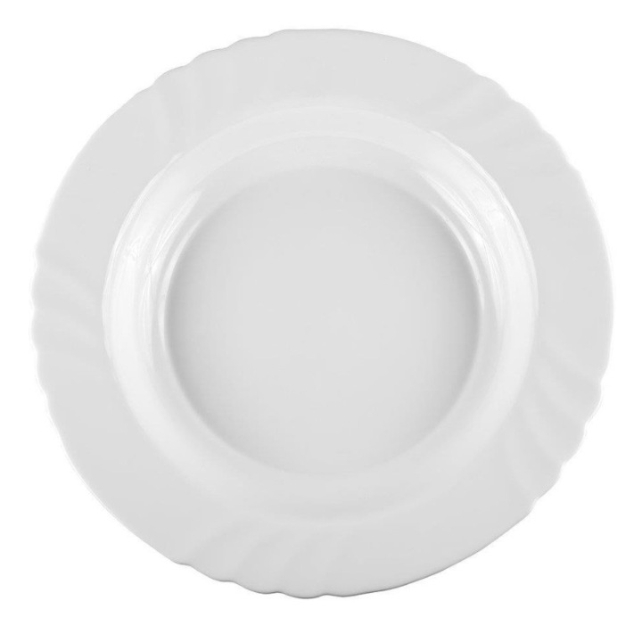 Platou rotund adanc, Bormioli Rocco, Portelan, 32 cm, Alb