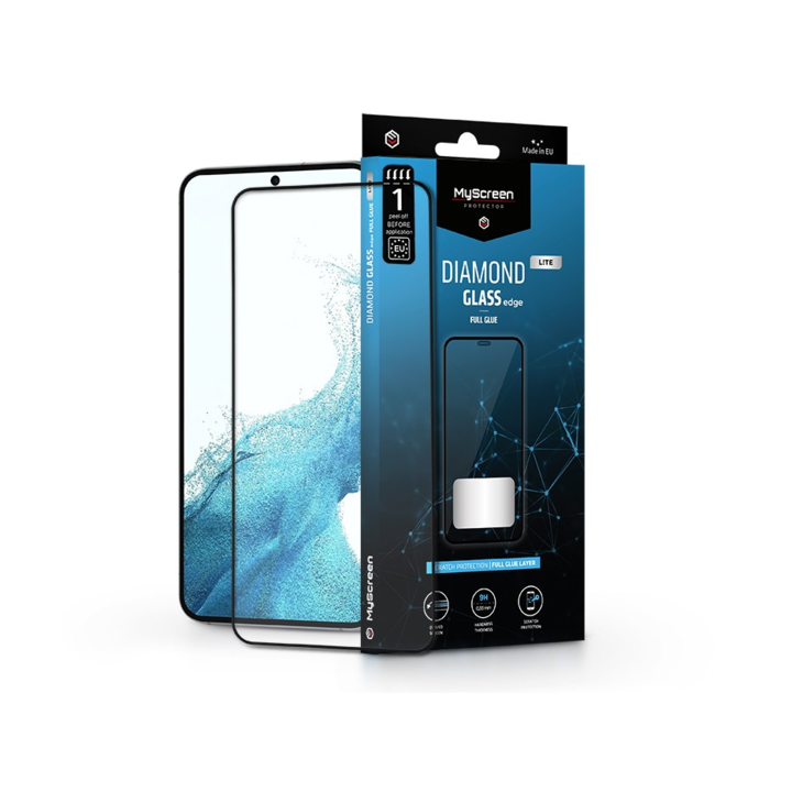 Samsung S906 Galaxy S22+ 5G edzett üveg képernyővédő fólia - MyScreen Protector Diamond Glass Lite Edge2.5D - black