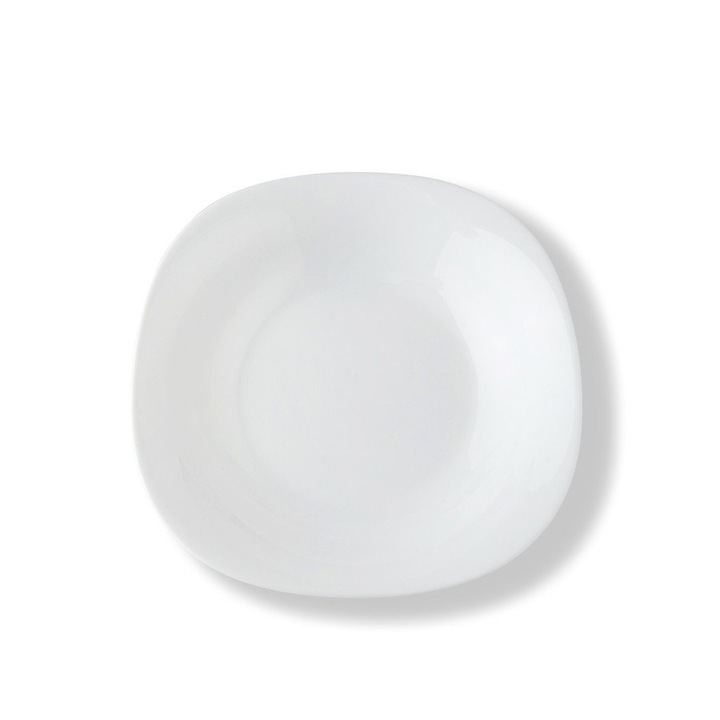 Farfurie adanca Parma, Bormioli Rocco, Sticla, 23 cm, Alb