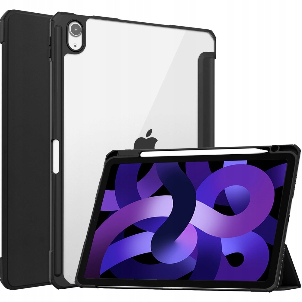 Husa de protectie, Bizon, Compatibil cu Apple iPad Air 5/4 / iPad Pro 11 2018, Poliuretan, Negru