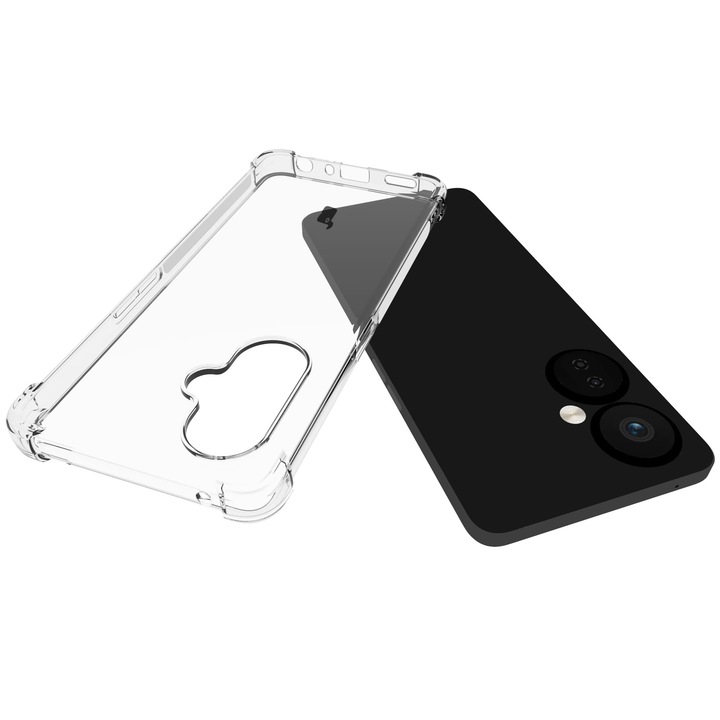Комплект калъф/фолио, Bizon, OnePlus Nord CE3 Lite, Черен/Прозрачен