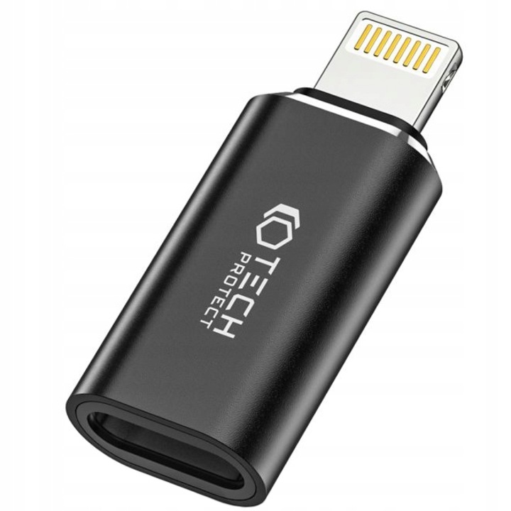 Адаптер за телефон, Tech Protect, USB-C, черен