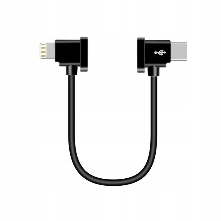 Кабел за дрон, SunnyLife, съвместим OTG DJI Mini 3/DJI Mavic 3 Air, USB C-Lightning, черен, 30 см