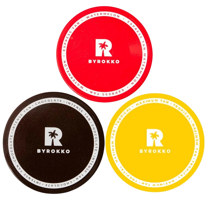 Byrokko önbarnító krém szett, 3 db, gyors hatású, görögdinnye illatú, 200ml + 150ml + 200ml