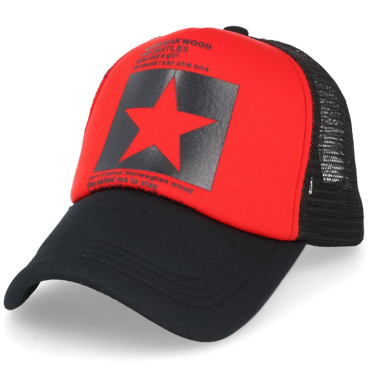 Sapka, Born86, poliészter, 54-58, piros/fekete