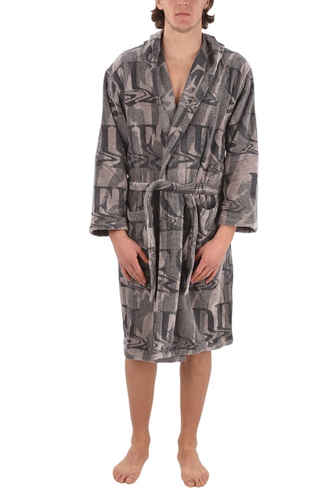 Халат унисекс, Дизел, Памук, Сиво, XXL-3XL