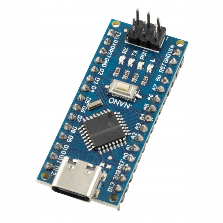 Нано платка с USB-C, съвместима с Arduino Nano, V3.0, синя