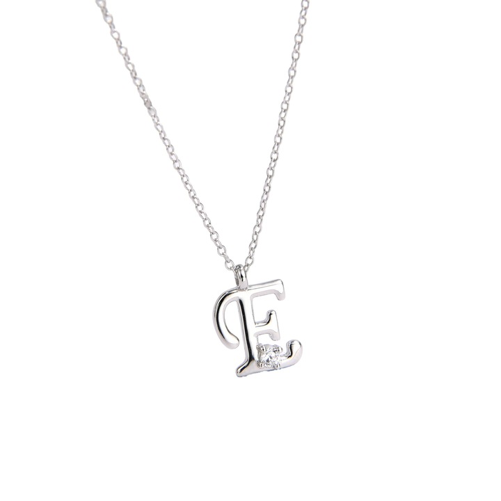 Colier dama, Mennica Bydgoska, Model Litera E, Argint 925, Argintiu