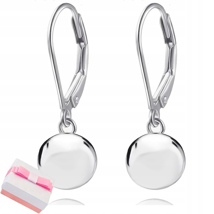 Дамски кръгли обеци Mennica Bydgoska, Сребро 925, Сребрист