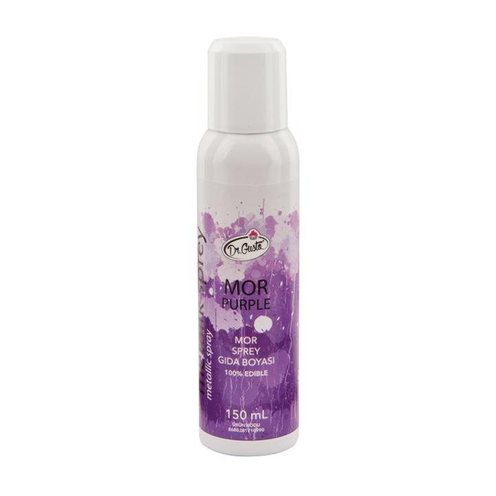 Spray Colorant Metalizat, 150 ml, Mov (Purple), Dr. Gusto