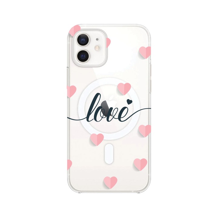 BestCase Anti Shock Magsafe kompatibilis telefontok, Apple iPhone 12 Mini, Love Flying Hearts, MAS 85