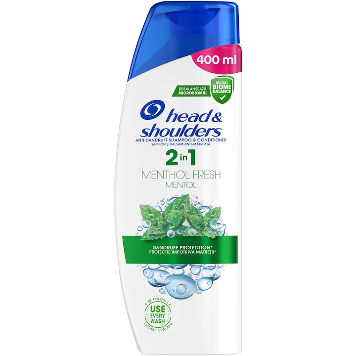 Head&Shoulders Menthol korpásodás elleni sampon zsíros hajra, 400 ml