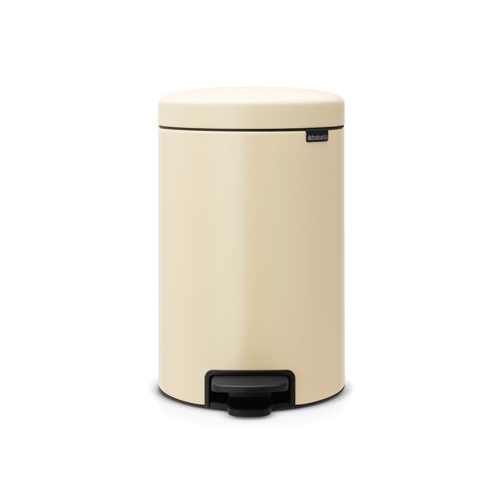 Cos gunoi inox cu pedala, Brabantia, NewIcon, 12 l crem