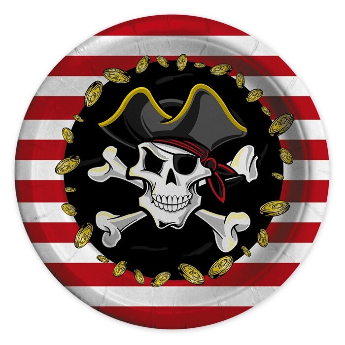 Farfurii 24 cm Pirati 8 buc/Set Big Party