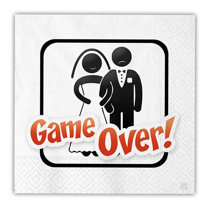 Servetele 33 x 33 cm Game Over 16 buc/Set Big Party
