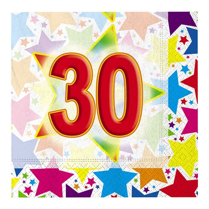 Servetele 33 x 33 cm Stardust 30 20 buc/Set Big Party