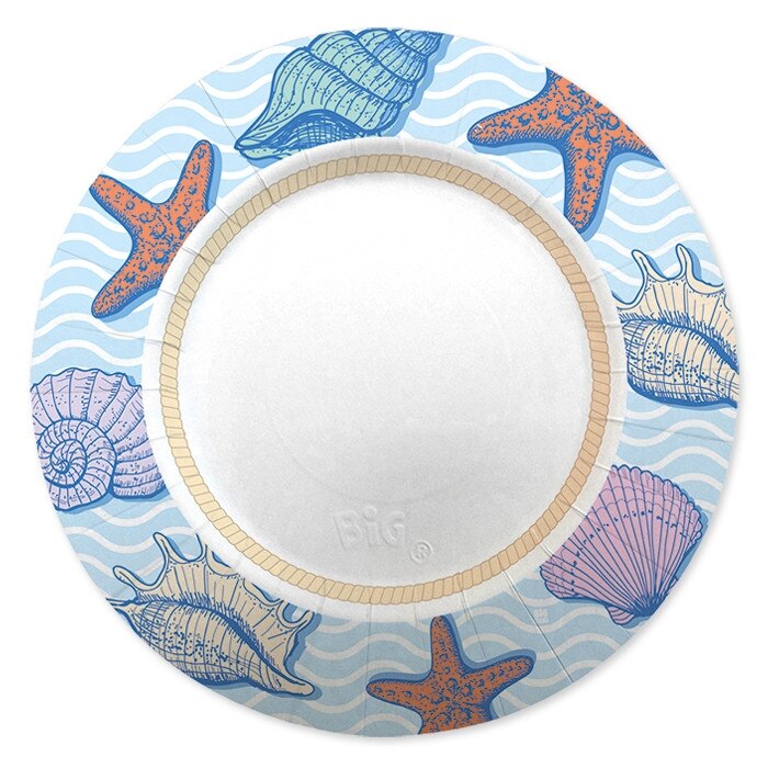 Farfurii 25 cm Ocean 8 buc/Set Big Party