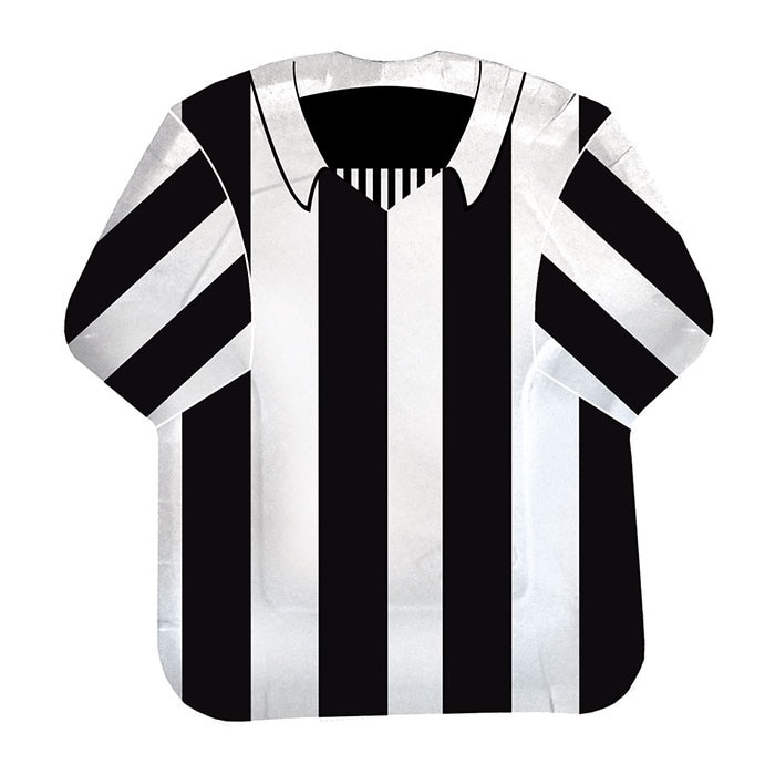 Farfurii 22 cm in forma de tricou Alb/Negru 10 buc/Set Big Party