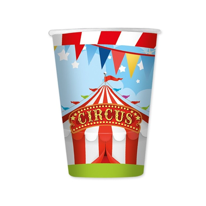 Pahare 200 ml Circus Party 8 buc/Set Big Party