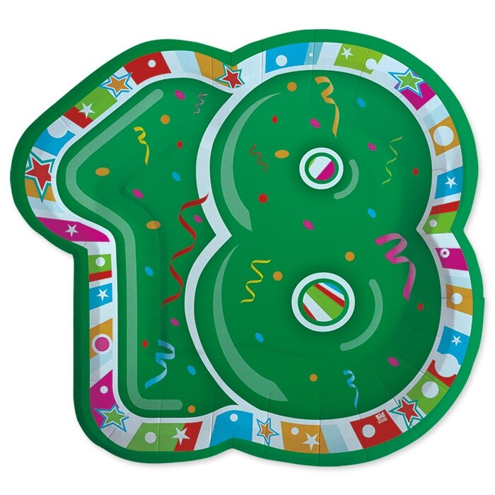 Farfurii 25 x 23 cm 8 buc/set numarul 18 Big Party