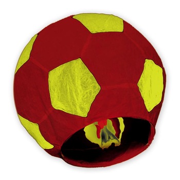 Lampion 100 cm minge de fotbal rosie/galbena Big Party Lampion 100 cm minge de fotbal rosie/galbena Big Party