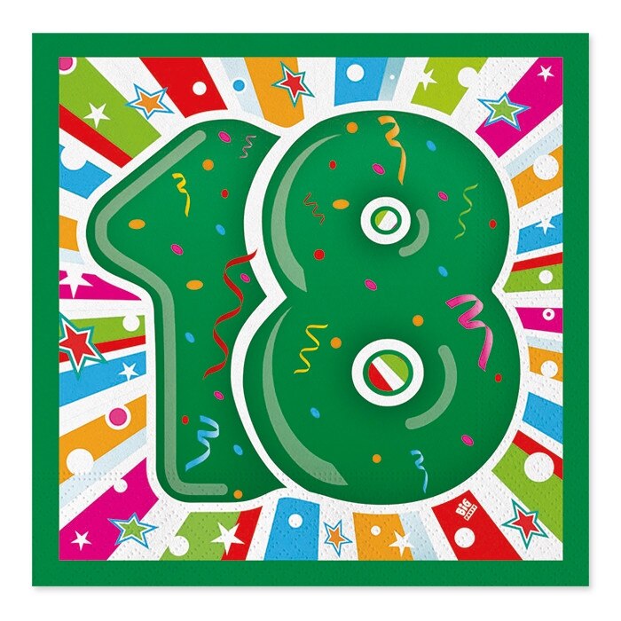 Servetele 33 x 33 cm 20 buc/set numarul 18 Big Party