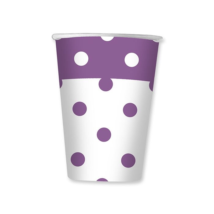 Pahare 200 ml Pois 10 buc/set Big Party