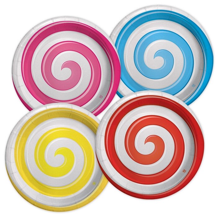 Farfurii 18 cm mix acadele 8 buc/set Big Party