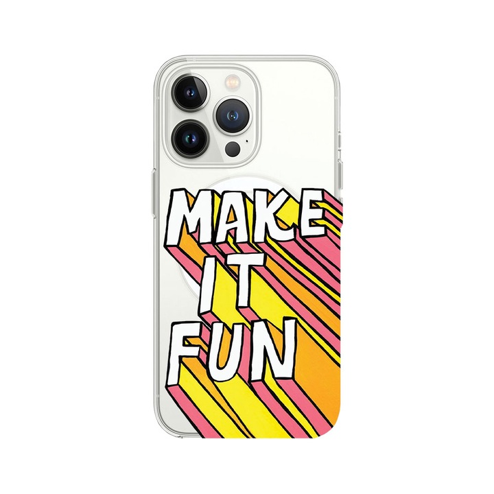 Husa BestCase® MagSafe Anti Shock, Compatibila Cu Apple iPhone 12 Pro Max, Make It Fun, Rezistenta La Socuri, Protectie Camera, Margini ridicate pentru protectia ecranului, MAS 494