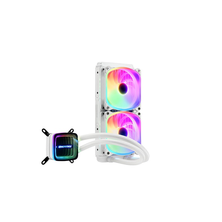 Охладител, Enermax, Aquafusion, ADV 240 RGB, 500-2000rpm, 330W, LGA1700/AMD AM5, бял
