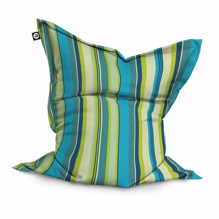 Fotoliu Updeco Puf Bean Bag tip Perna, impermeabil, indoor/outdoor, sac interior, 115 x 150 x 25 cm, Marinha Mint