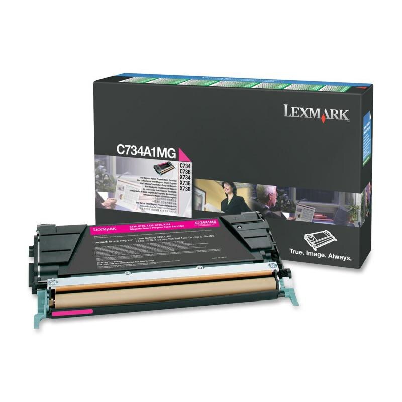 Pachet Cartus toner Lexmark C734A1MG, magenta, 6 k - C734A1MG + Suport magnetic Tellur MCM3 pentru ventilatie, plastic, Negru