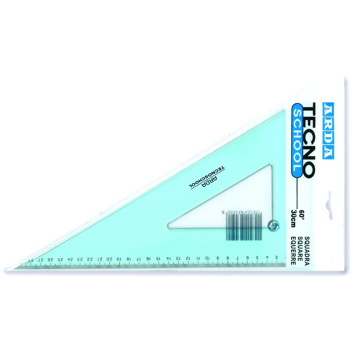 Echer 60°, gradatie 30 cm, plexiglas, AR-40230SS
