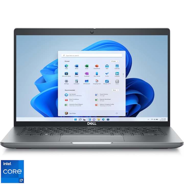 Laptop Dell Precision 3480 cu procesor Intel Core i7-1370P pana la 5.2 GHz, 14", Full HD, 32GB DDR5, 512GB SSD, Nvidia RTX A500 4GB, Windows 11 Pro, Grey, 3Y ProSpt