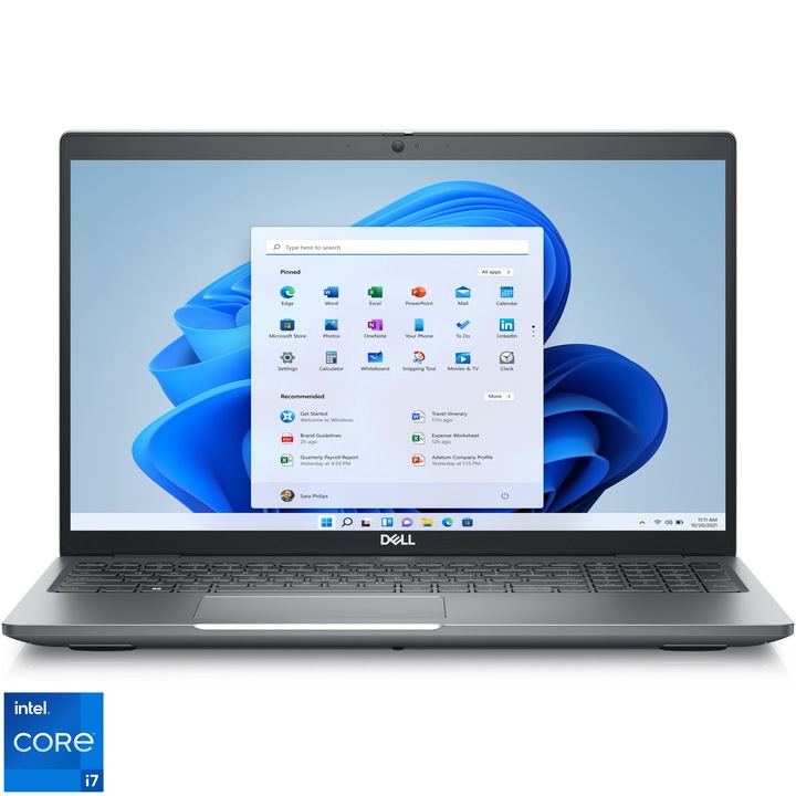 Laptop Dell Precision 3580 cu procesor Intel Core i7-1360P pana la 5 GHz, 15.6", Full HD, 16GB DDR5, 512GB SSD, Nvidia RTX A500 4GB, Windows 11 Pro, Grey, 3Y ProSpt