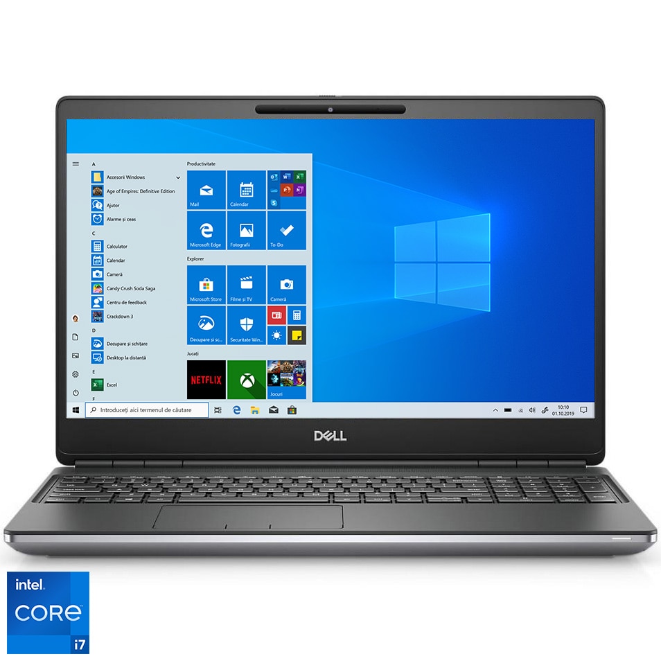 Laptop Dell Precision 7560 cu procesor Intel Core i7-11850H pana