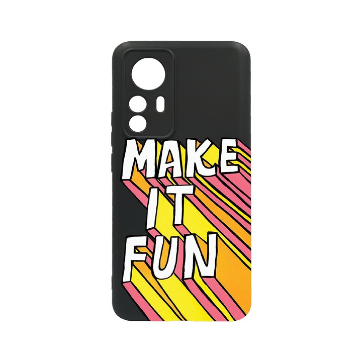 Husa BestCase® Premium Liquid Silicon, Compatibila Cu Xiaomi Redmi Note 12S, Make It Fun, SLIM 1.2MM, Microfibra in interior, Antisoc, Protectie Camera, Margini ridicate pentru protectia ecranului, PB 494