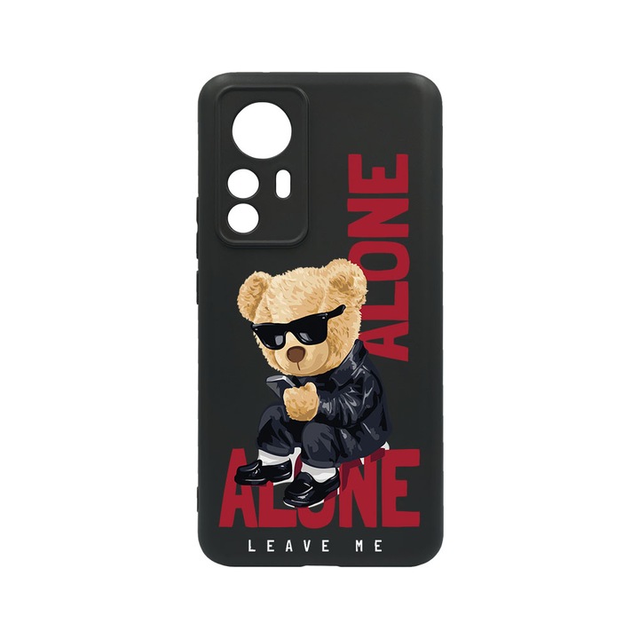 Husa BestCase® Premium Liquid Silicon, Compatibila Cu Xiaomi Redmi Note 12S, Leave Me Alone Teddy Bear, SLIM 1.2MM, Microfibra in interior, Antisoc, Protectie Camera, Margini ridicate pentru protectia ecranului, PB 922