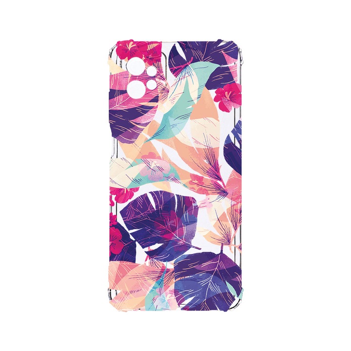 Husa BestCase® Anti Shock 1,5MM, Compatibila Cu Motorola Moto G32, Tropical Flowers, Rezistenta La Socuri, Protectie Camera, Margini ridicate pentru protectia ecranului, AS 71